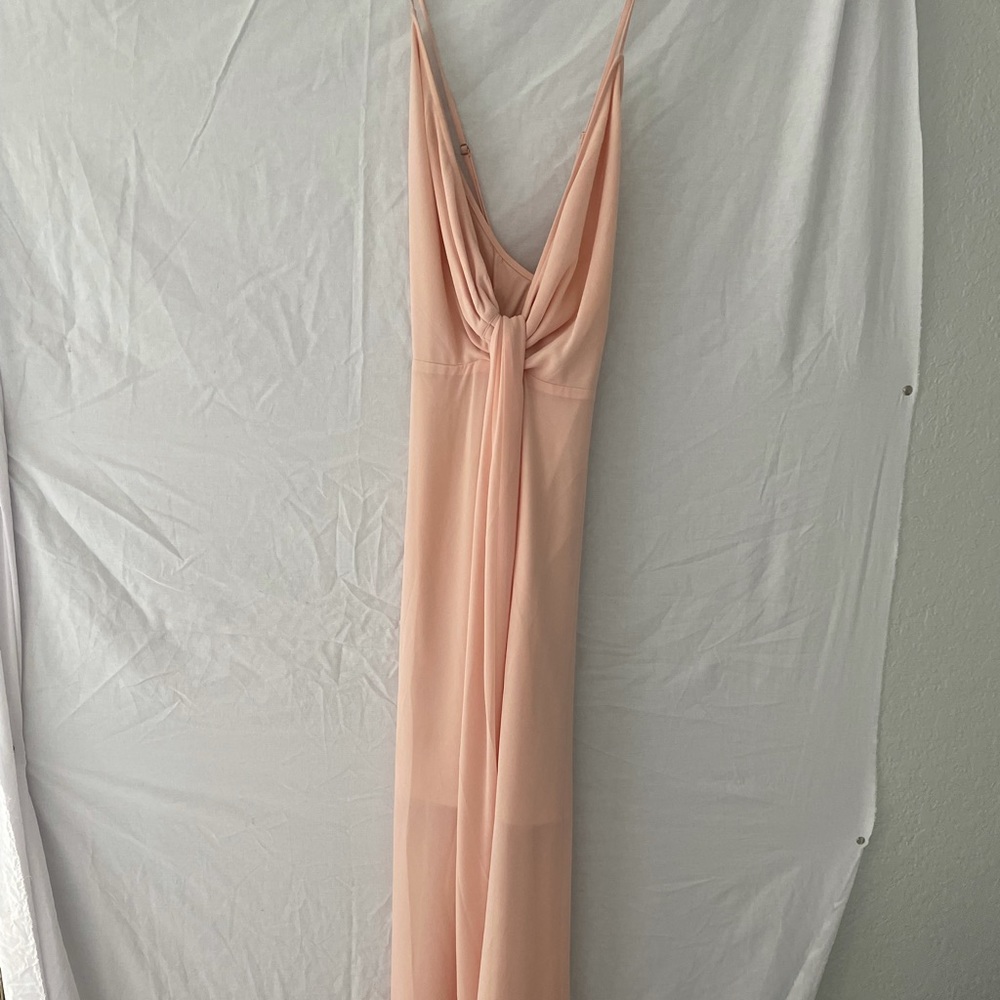 Formal light pink maxi dress